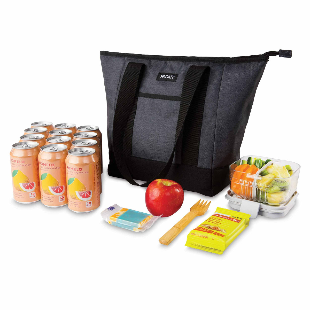 freezable-12-can-tote-cooler-k8 freezable-12-can-tote-cooler-city-charcoal-food-combo.jpg