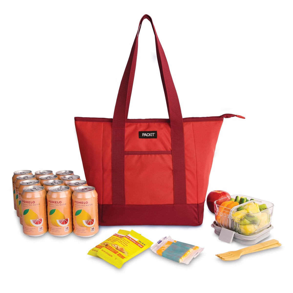 freezable-12-can-tote-cooler-k8 freezable-12-can-tote-cooler-poppy-front-food-combo.jpg