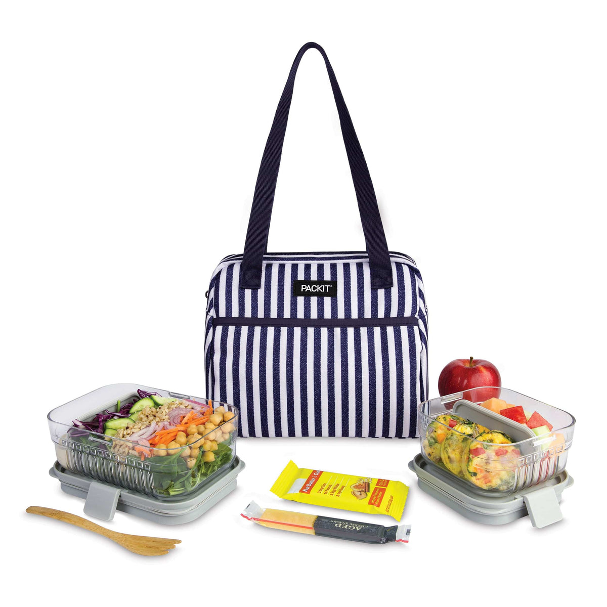 freezable-hampton-lunch-bag-v6 freezable-hampton-lunch-bag-seaside-stripe-front-food-combo.jpg